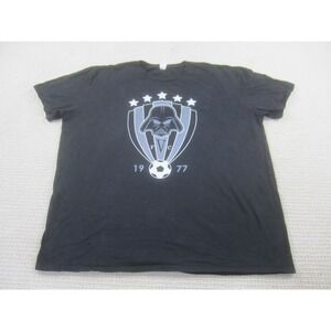 Star Wars Darth Vader Shirt‎ Mens 2XL Black 1977 Soccer Football Graphic Tee
